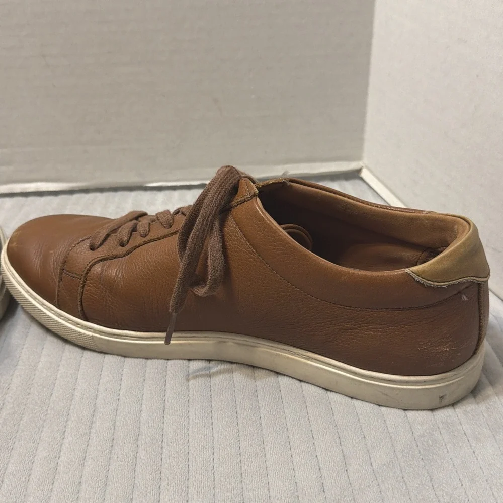 Allen Edmonds Courtside Sneakers Men's Sz 11 D Walnut Brown Leather Lace-up